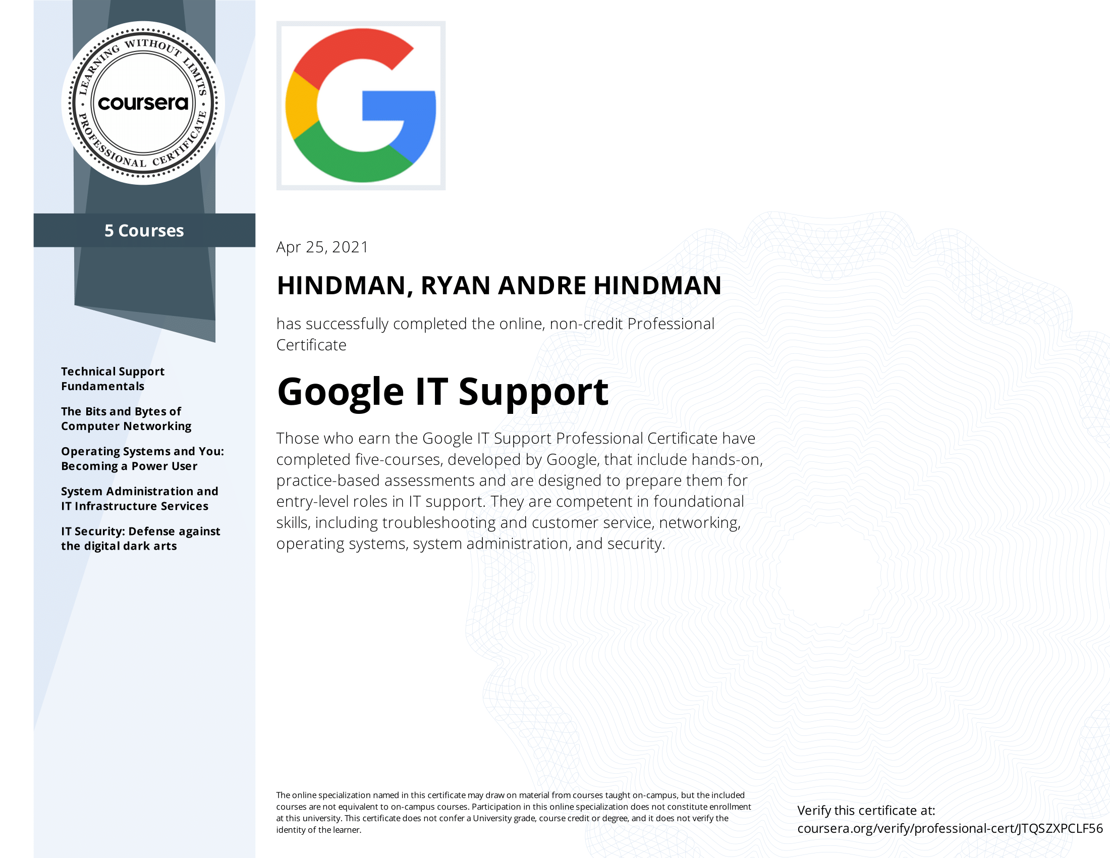 Google IT Support